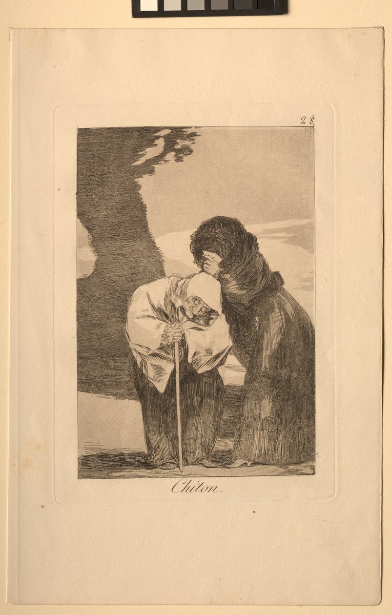 Caprichos: Tyst!. av Francisco de Goya