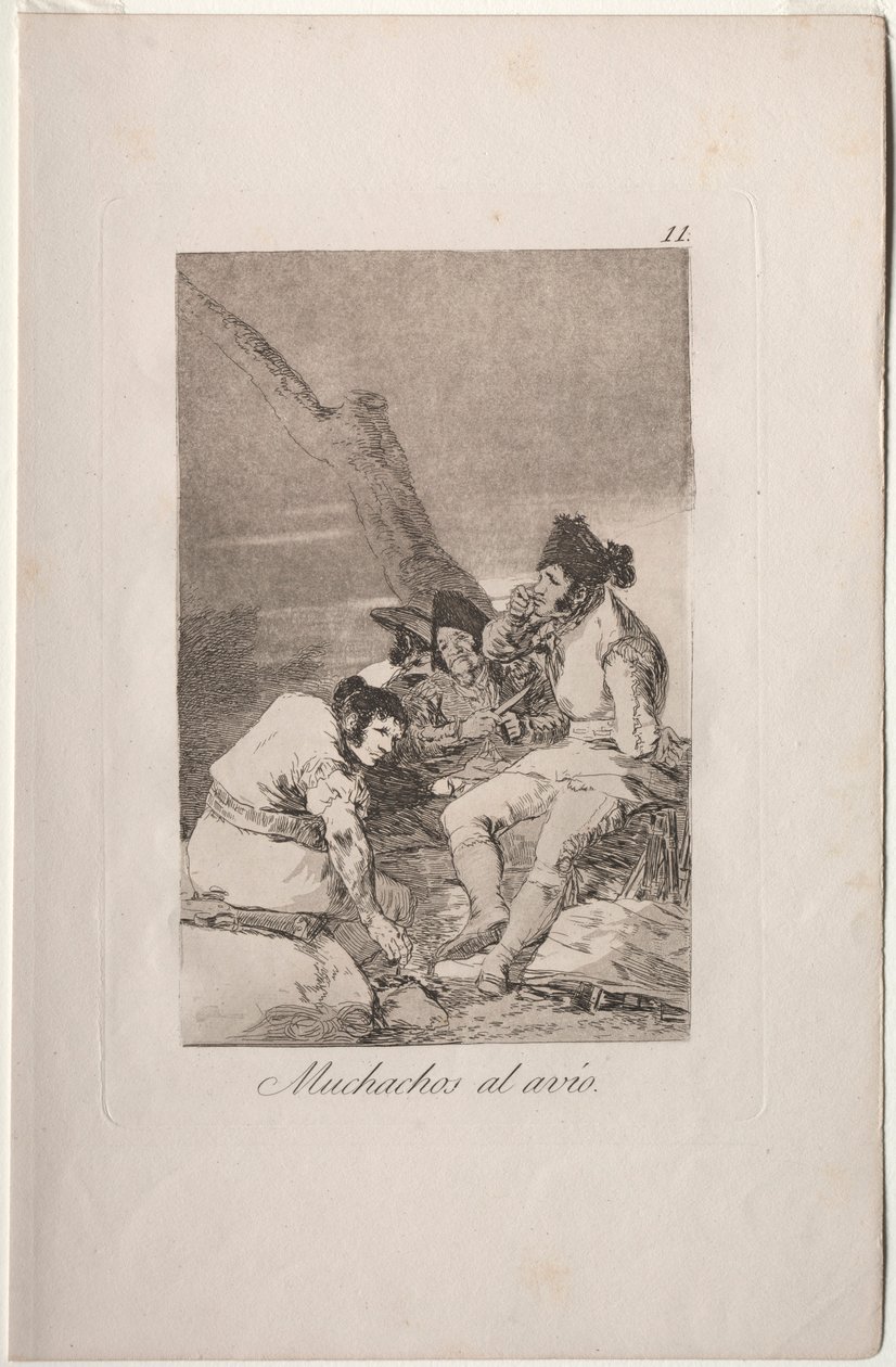 Caprichos: Lads Making Ready.. av Francisco de Goya