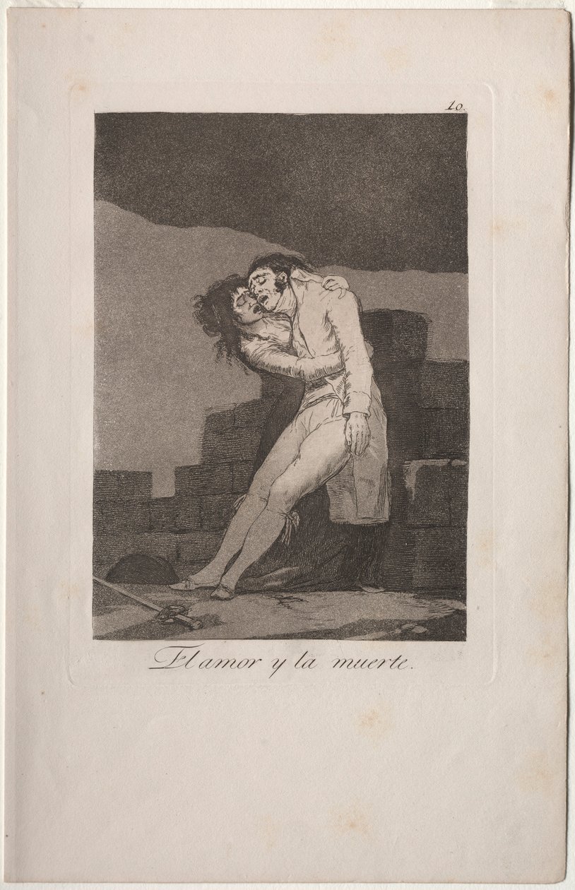Caprichos: Kärlek och död. av Francisco de Goya