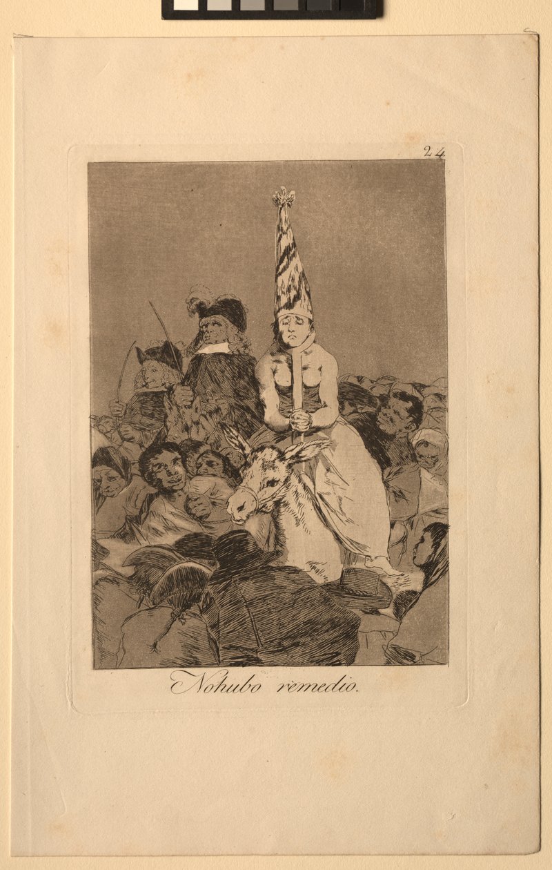 Caprichos: Inget kunde göras åt det. av Francisco de Goya