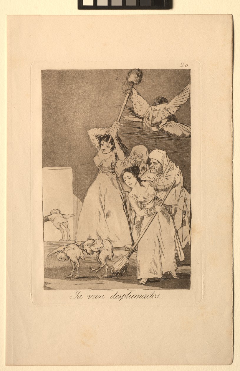 Caprichos: There They Go Plockade, dvs fleeced. av Francisco de Goya
