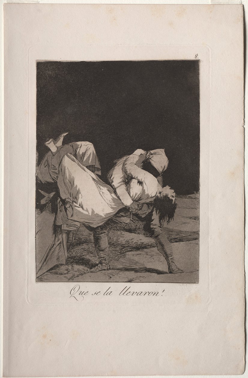 Caprichos: De bar bort henne!. av Francisco de Goya
