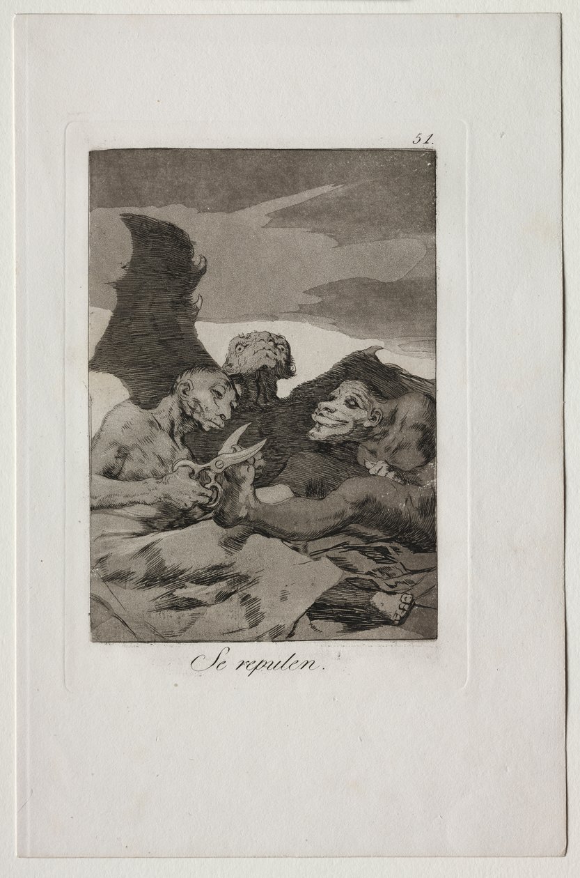 Caprichos: De piffar upp sig av Francisco de Goya