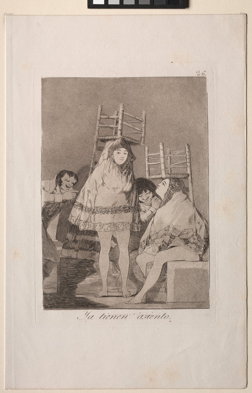 Caprichos: De har redan fått en plats (dvs botten) av Francisco de Goya