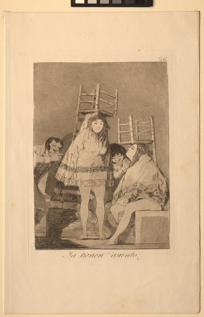 Caprichos: De har redan fått en plats o.n. botten. av Francisco de Goya