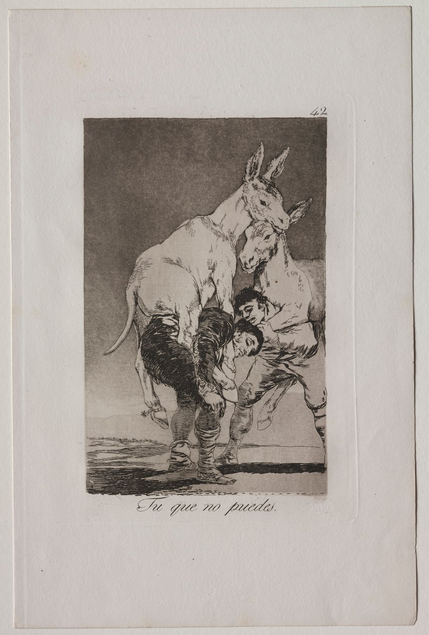 Caprichos: Du som inte kan. av Francisco de Goya