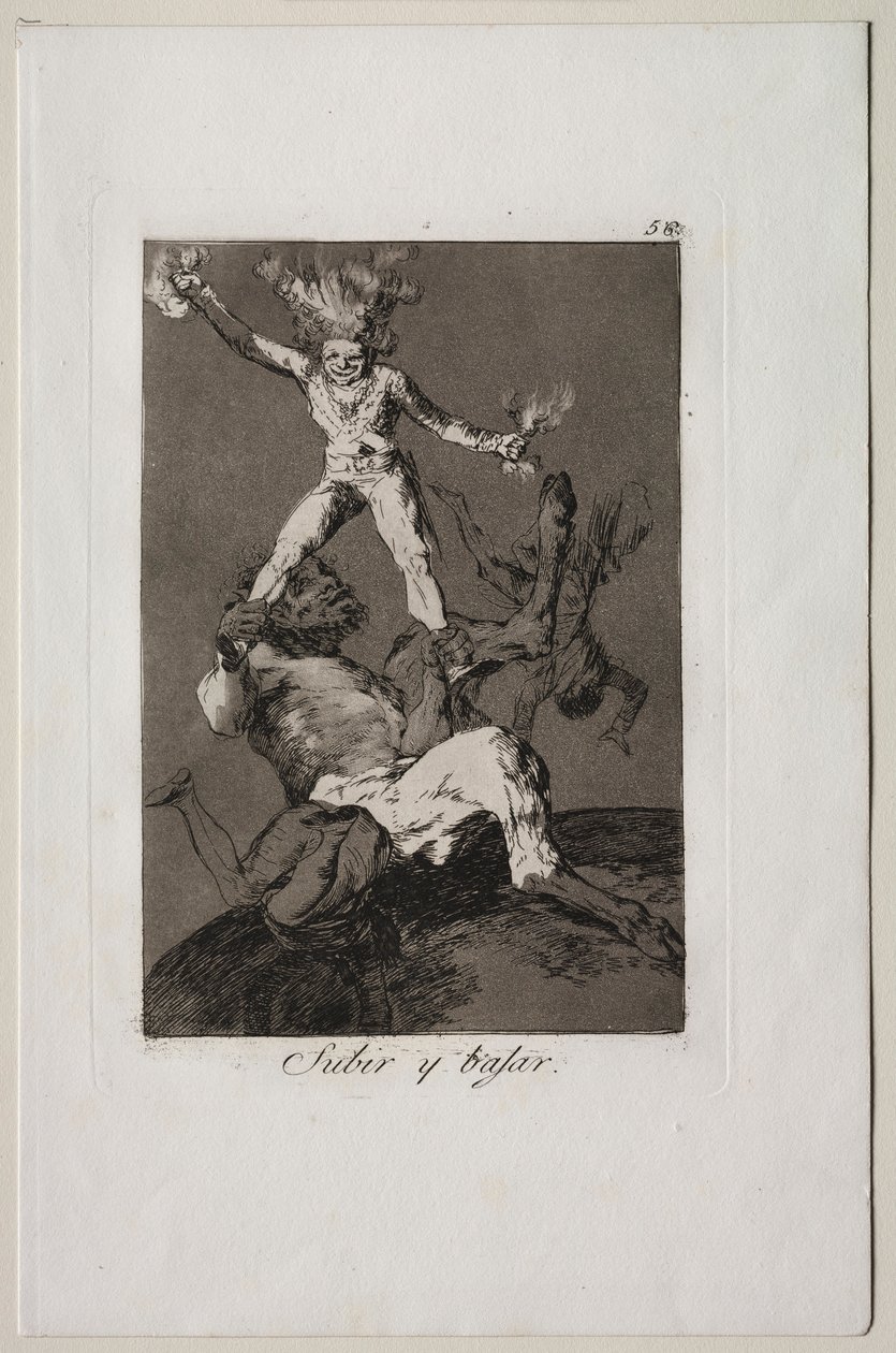 Caprichos: Att uppstå och att falla. av Francisco de Goya