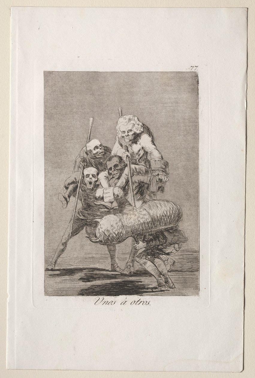 Caprichos: Vad man gör mot en annan. av Francisco de Goya