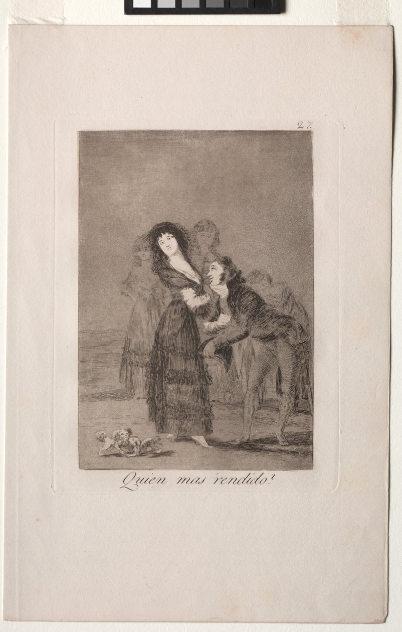 Caprichos: Vem av dem är mest övervunnen? av Francisco de Goya