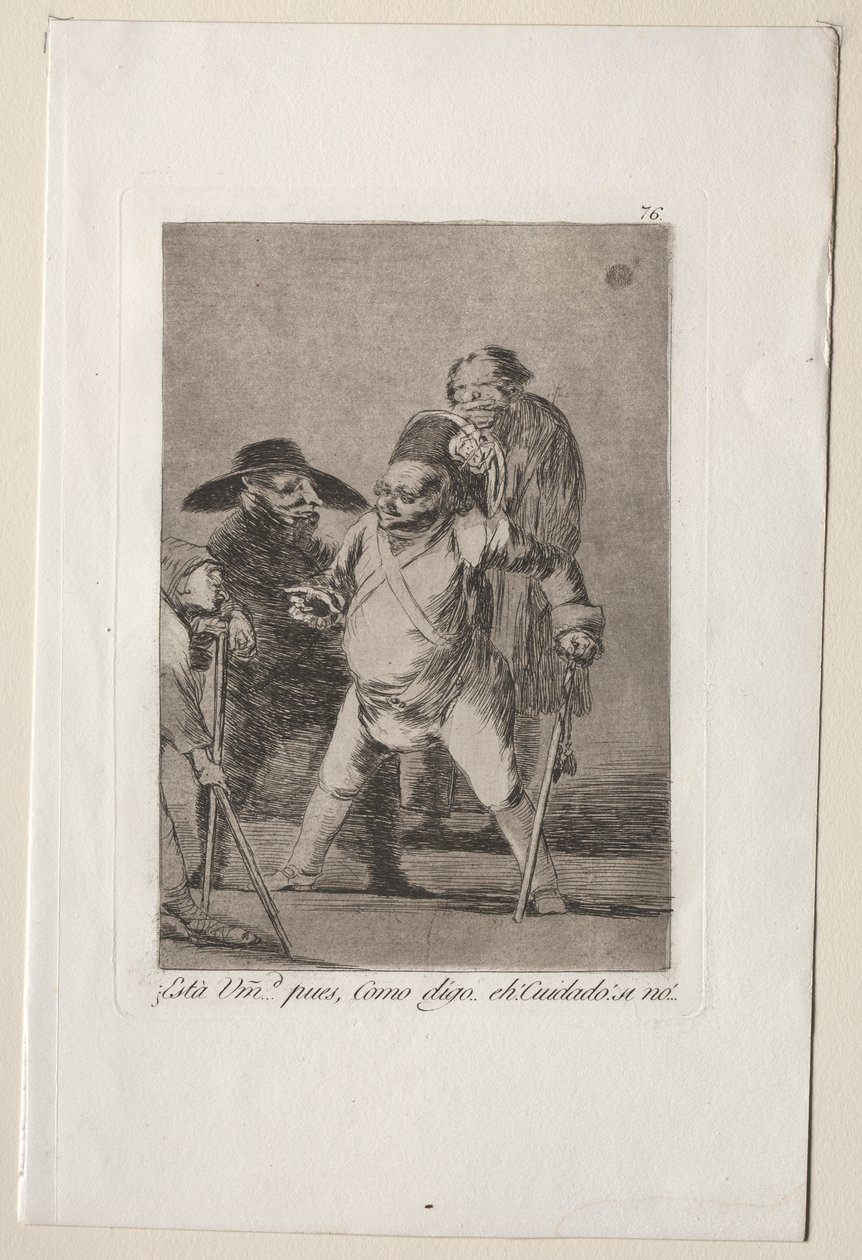 Caprichos: Förstår du?...Tja, som jag säger...eh! Se upp! Annat... av Francisco de Goya