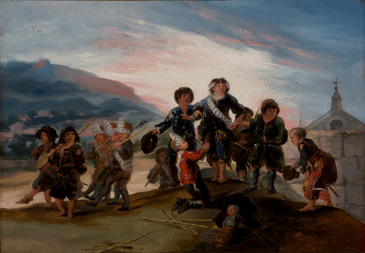 Barn som leker soldater Barn som leker soldater, 1786. av Francisco de Goya