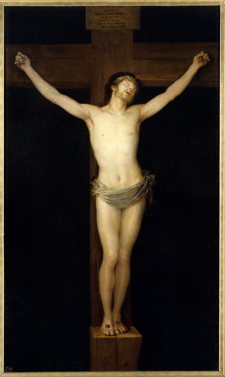 Kristus korsfäst Målning av Francisco de Goya (1746-1828) 1800-talets sön. 2,55 x 1,54 m Madrid. Musee Du Prado - Den korsfäste Kristus. Målning av Francisco de Goya y Lucientes (1746-1828) av Francisco de Goya