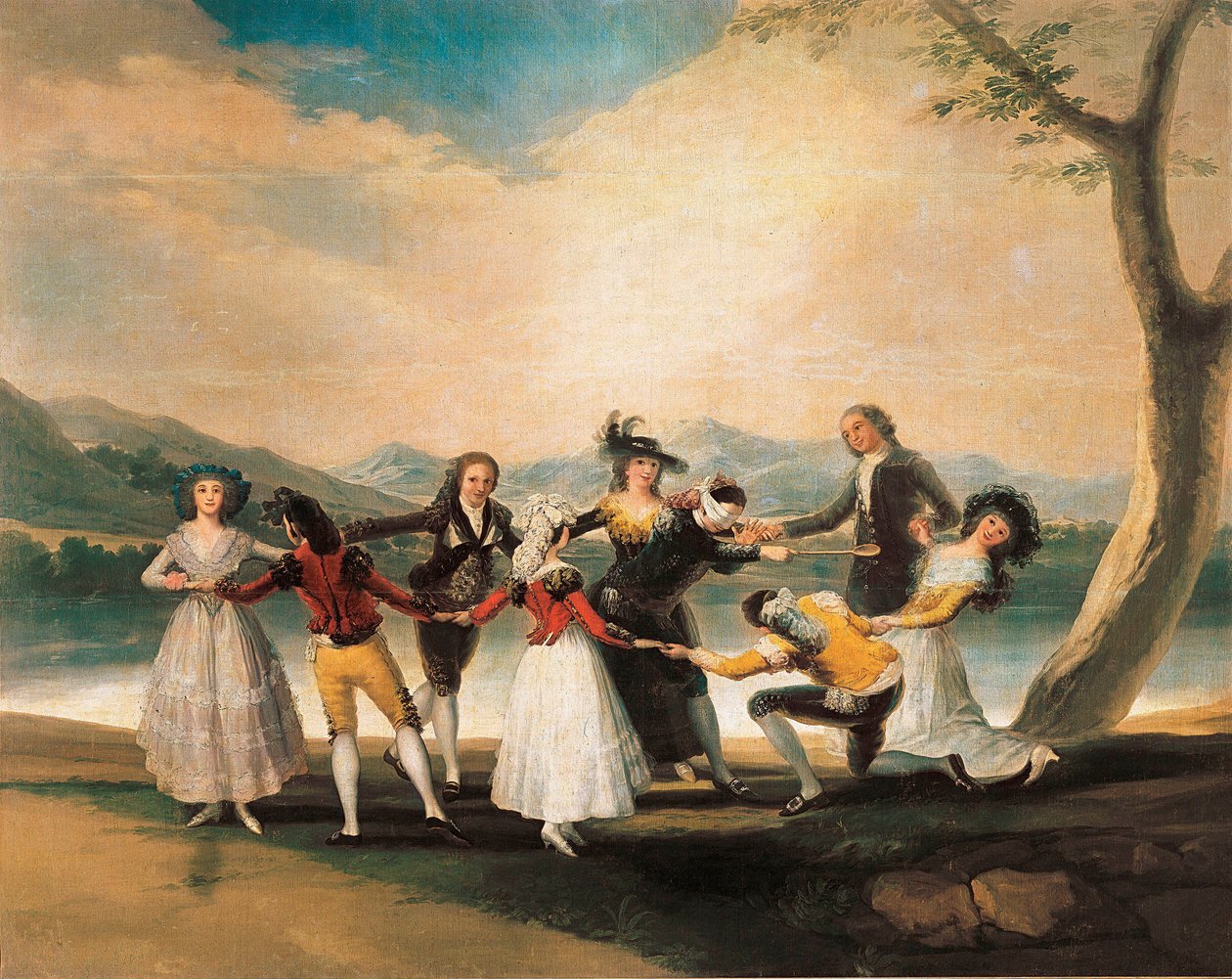 "Colin maillard" (Cucharon) 1788-1789 (olja på duk) av Francisco de Goya