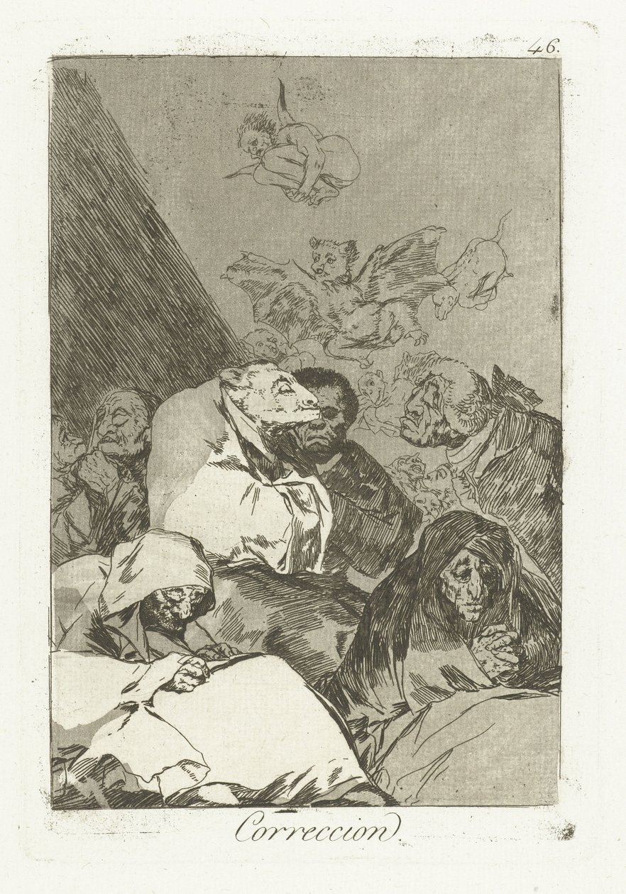 korrekt Rättelse (titel på objekt) Los Caprichos (serietitel) av Francisco de Goya