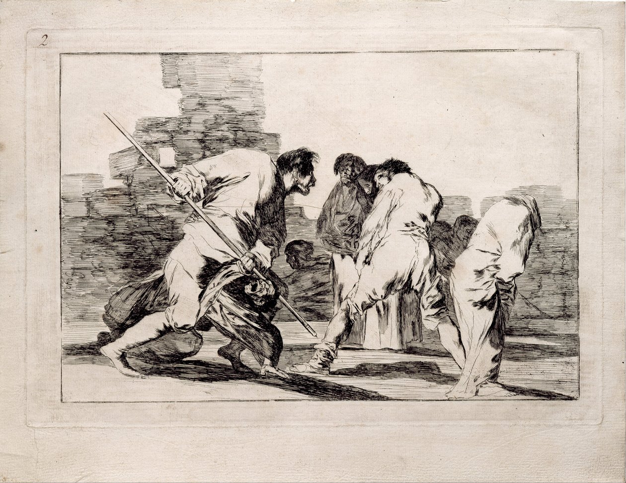 Cruel Folly från serien Los Disparates Follies, 1815-1819 av Francisco de Goya