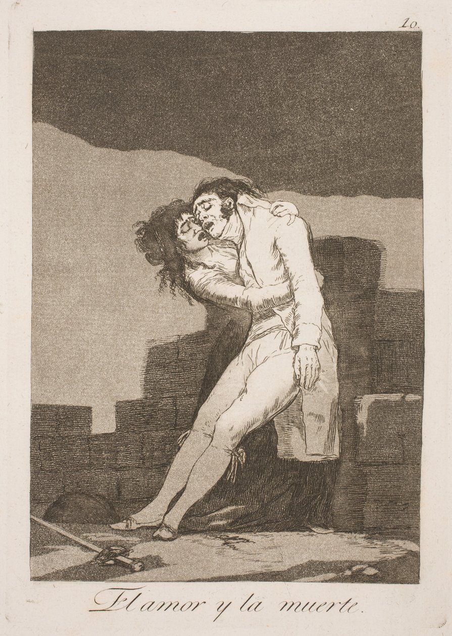 Död och kärlek av Francisco de Goya