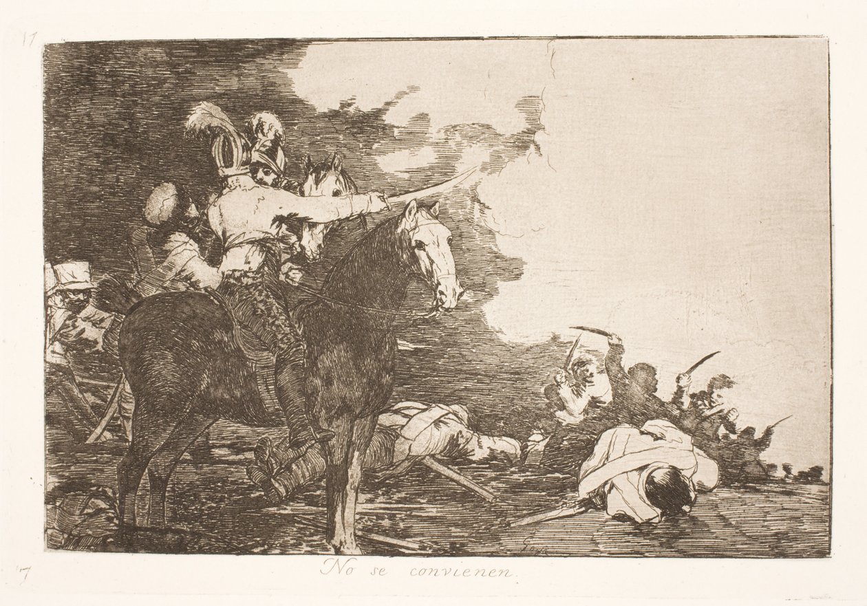 De kan inte komma överens (17) av Francisco de Goya
