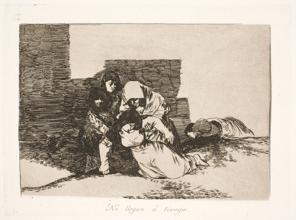 De kom för sent (52) av Francisco de Goya