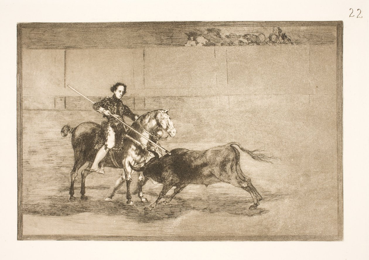 Den firade Pajueleras manliga mod (på arenan) i Zaragoza av Francisco de Goya
