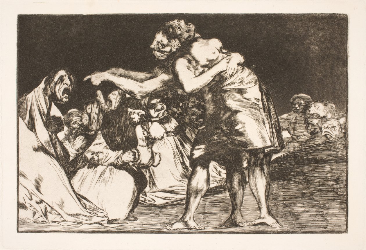 Det dumma äktenskapet (Hon som vill gifta sig missar aldrig ett tillfälle att berätta om detta) av Francisco de Goya