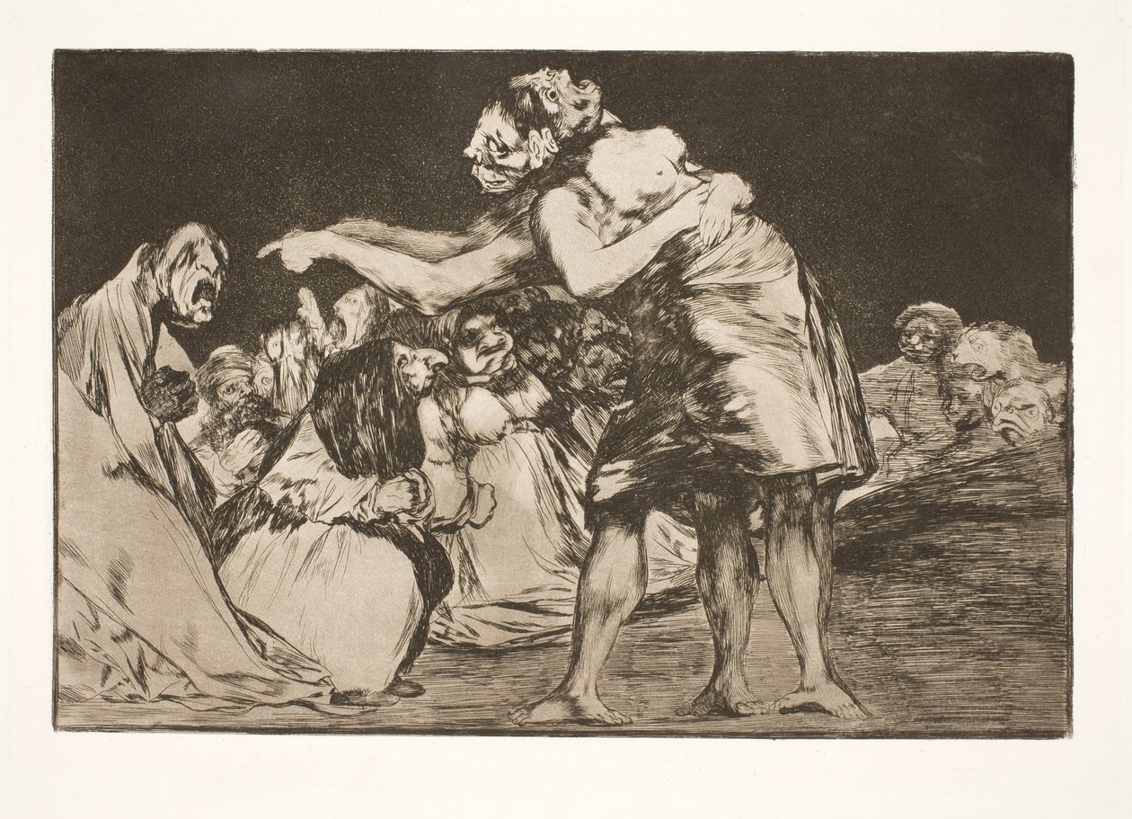 Det dumma äktenskapet (Hon som vill gifta sig missar aldrig ett tillfälle att berätta om detta) av Francisco de Goya