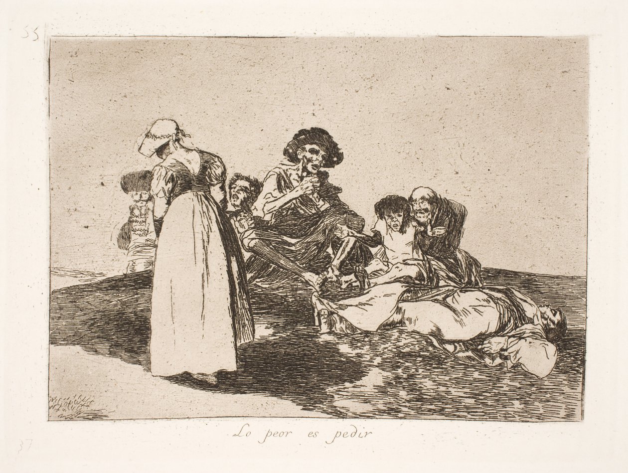 Det värsta är att du måste tigga (55) av Francisco de Goya