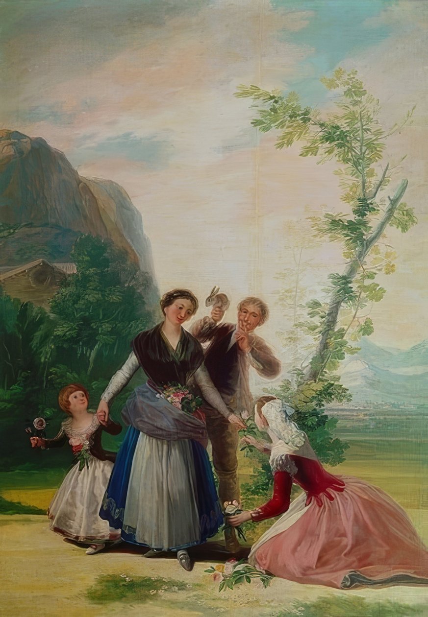 Blomstertjejen eller våren. 1786 av Francisco de Goya