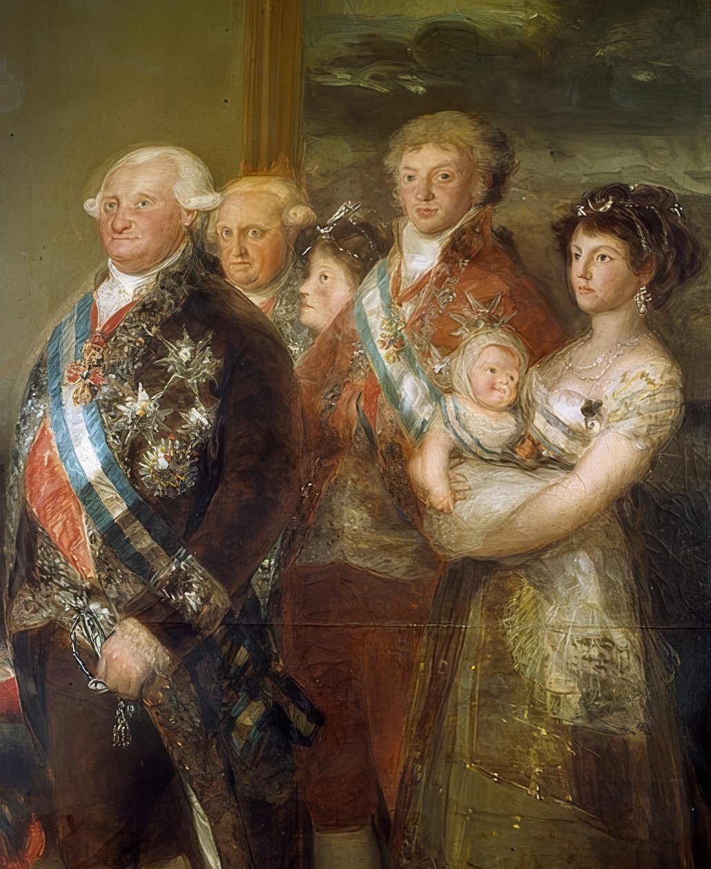 Familjen till Karl IV av Spanien. 1800/01. detalj av Francisco de Goya