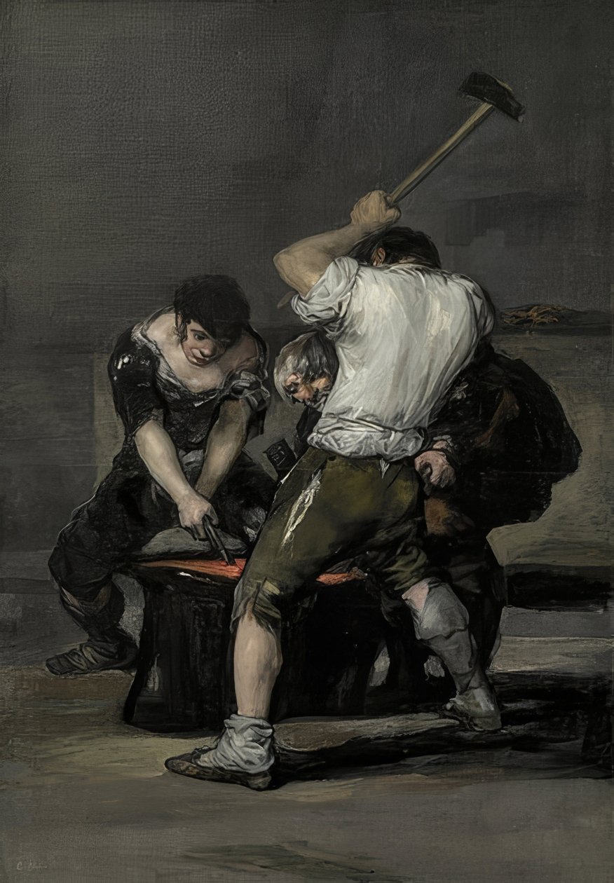 Smedjan. Omkring 1815-20 av Francisco de Goya