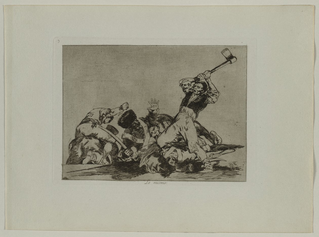 Krigets katastrofer: Pl., 3, The Same Thing, 1810-1813. av Francisco de Goya