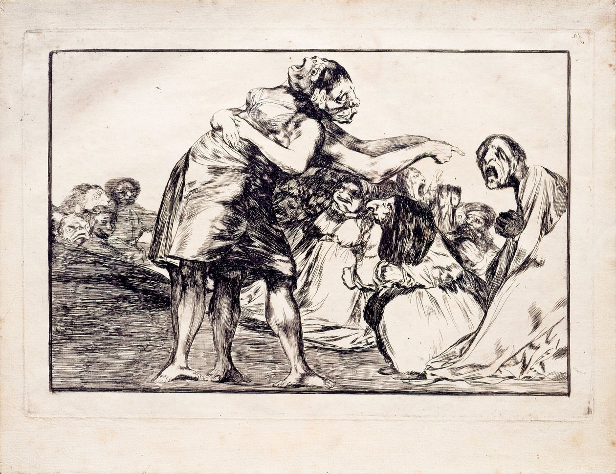 Disorderly Folly från serien Los Disparates Follies, 1815-1819 av Francisco de Goya