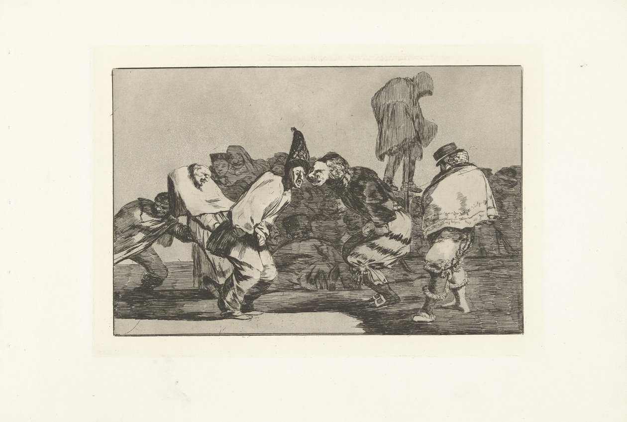Karneval dårskap Skingra karnevalen Los Disparates (The follies) (serietitel) Los Proverbios (Ordspråken) (serietitel) av Francisco de Goya