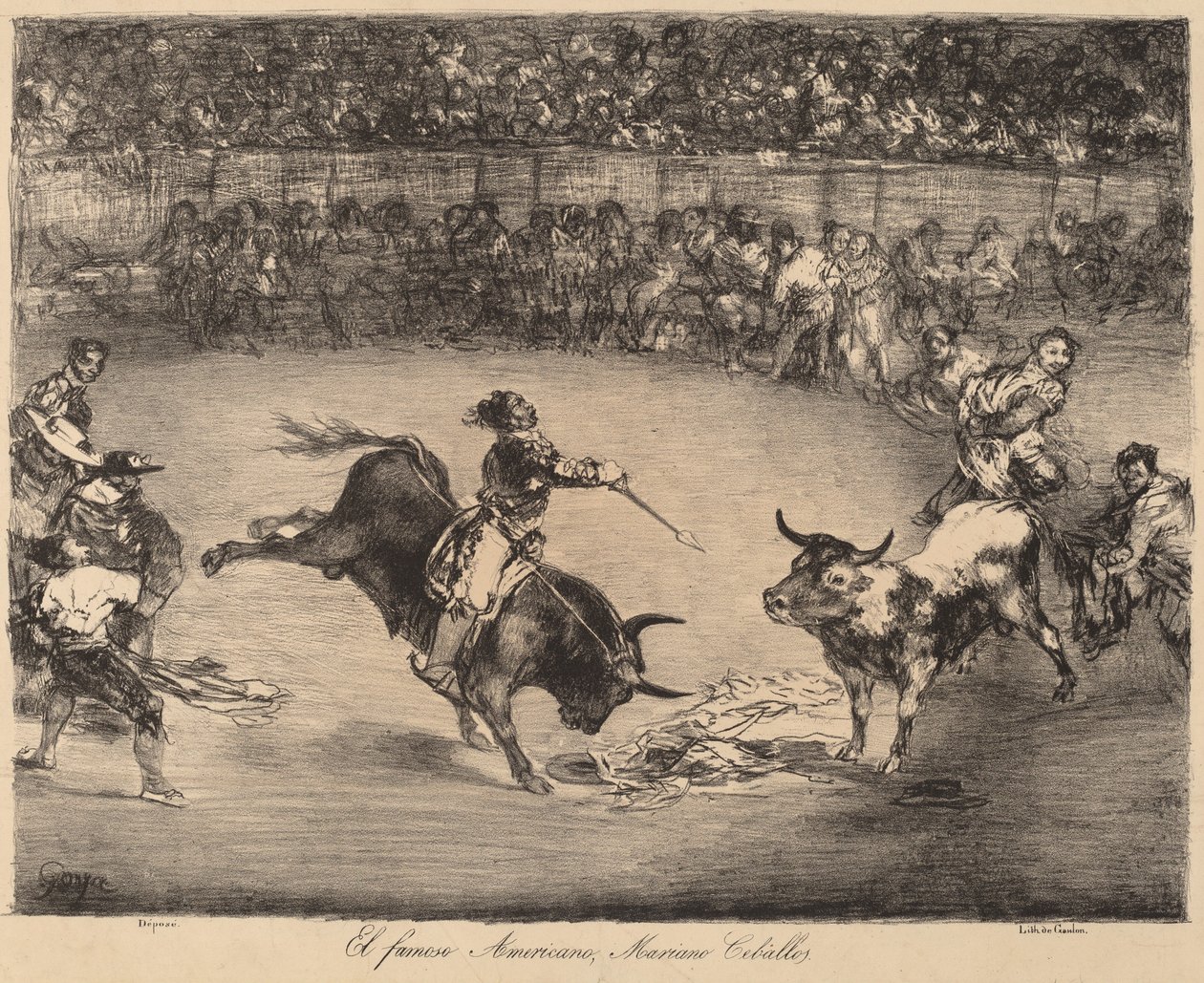Den berömda amerikanen, Mariano Ceballos (The Famous American, Mariano Ceballos) av Francisco de Goya