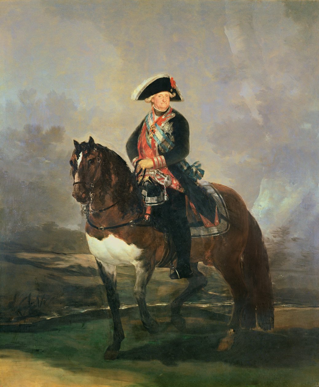 Ryttarporträtt av kung Carlos IV, 1800-1801 av Francisco de Goya
