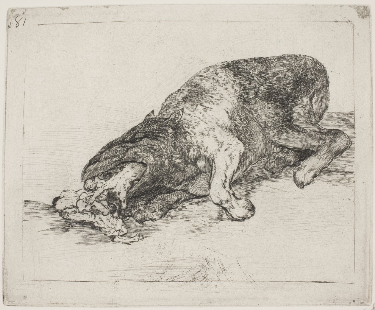 Ett vilt monster (81) av Francisco de Goya