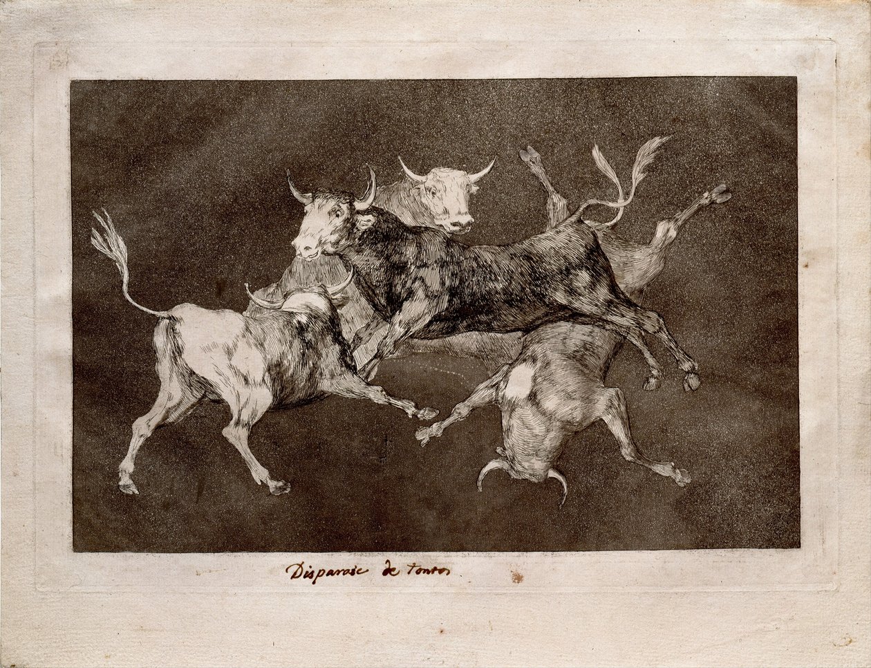 Fools Folly från serien Los Disparates Follies, 1815-1819 av Francisco de Goya