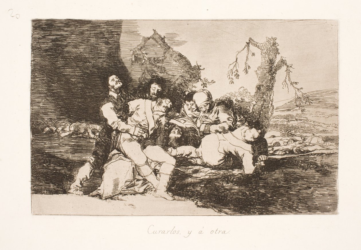 Ansluter honom och sedan till nästa (20) av Francisco de Goya