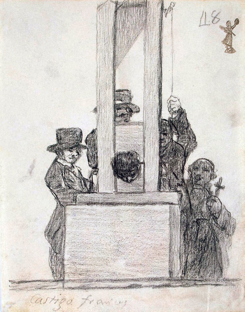 Franska straff, mellan 1824 och 1828. av Francisco de Goya