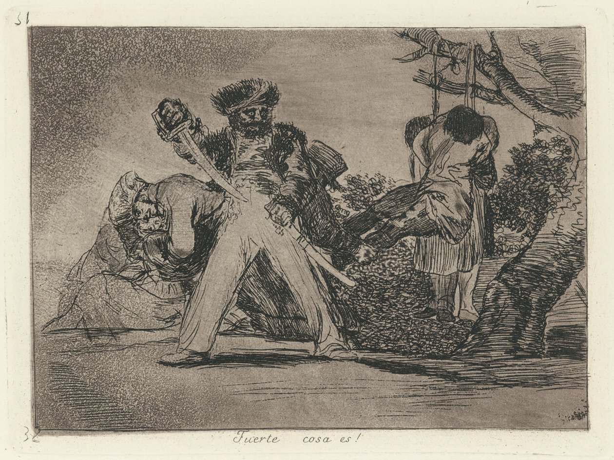 Stark sak är! (Det är tufft!) av Francisco de Goya