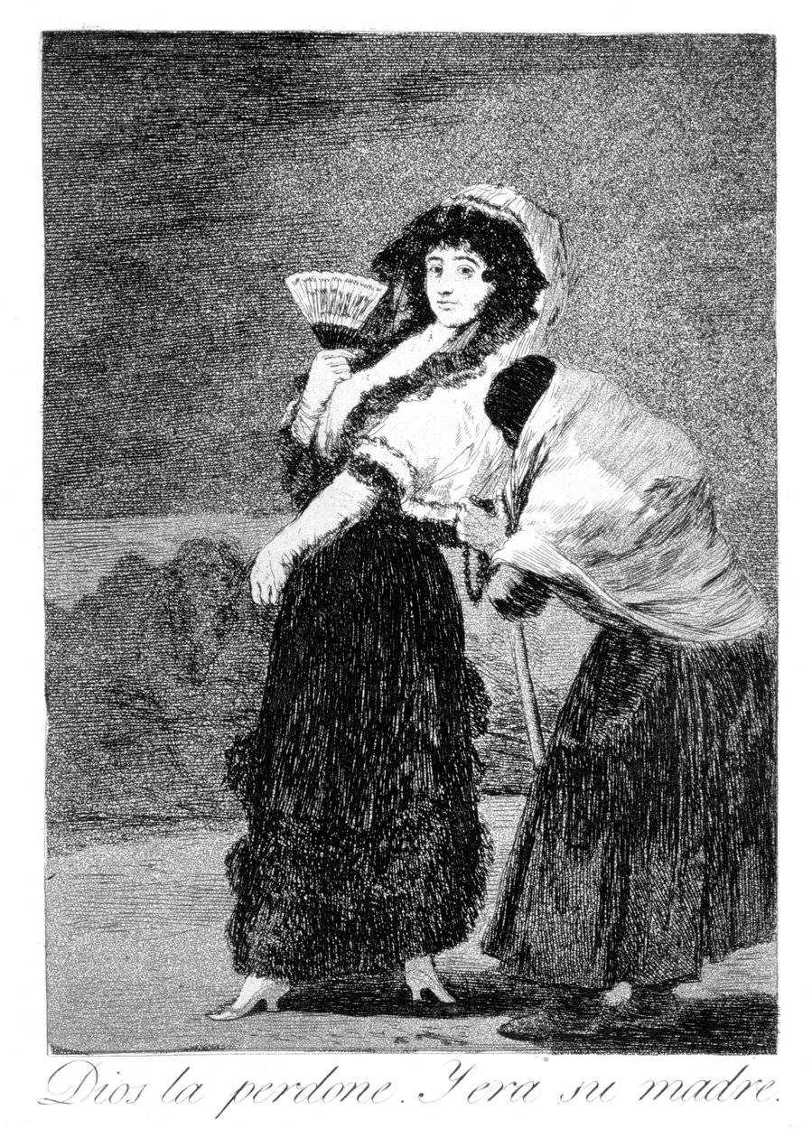 Gud förlåte henne, och det var hennes mor, 1799 av Francisco de Goya