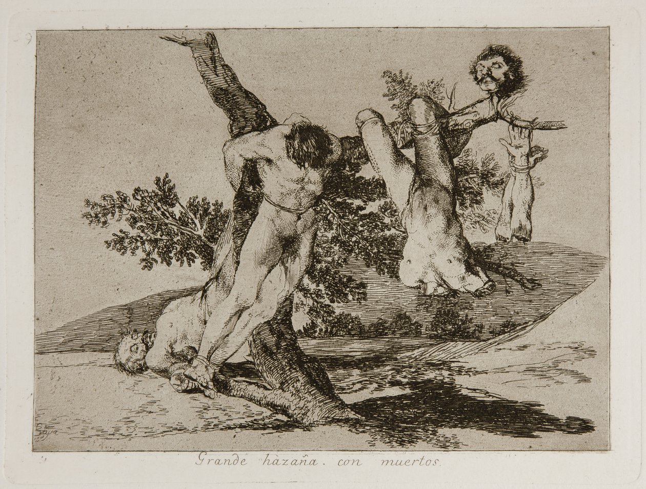 Stora hazaña! Con muertos! En heroisk bedrift! Med döda män! Plåt 39 från The Disasters of War Los av Francisco de Goya