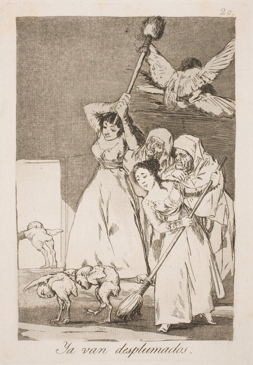 Här plockas de för alla fjädrar av Francisco de Goya