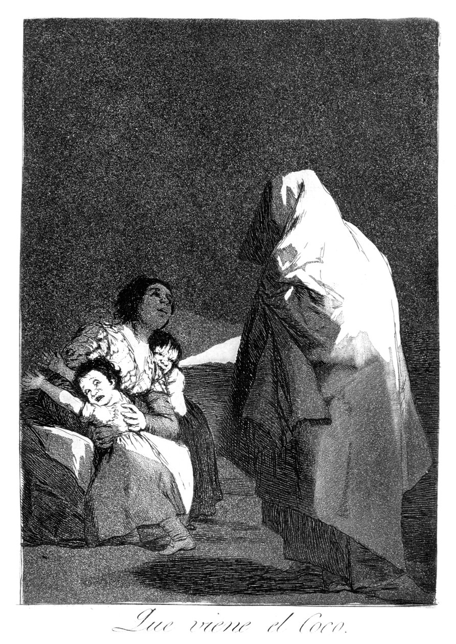 Här kommer bogeyman, 1799 av Francisco de Goya