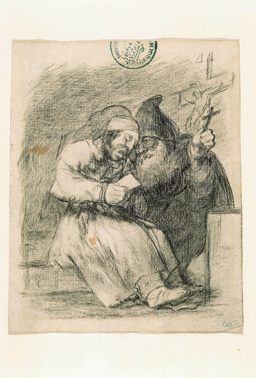 Han hjälper honom att dö bra av Francisco de Goya