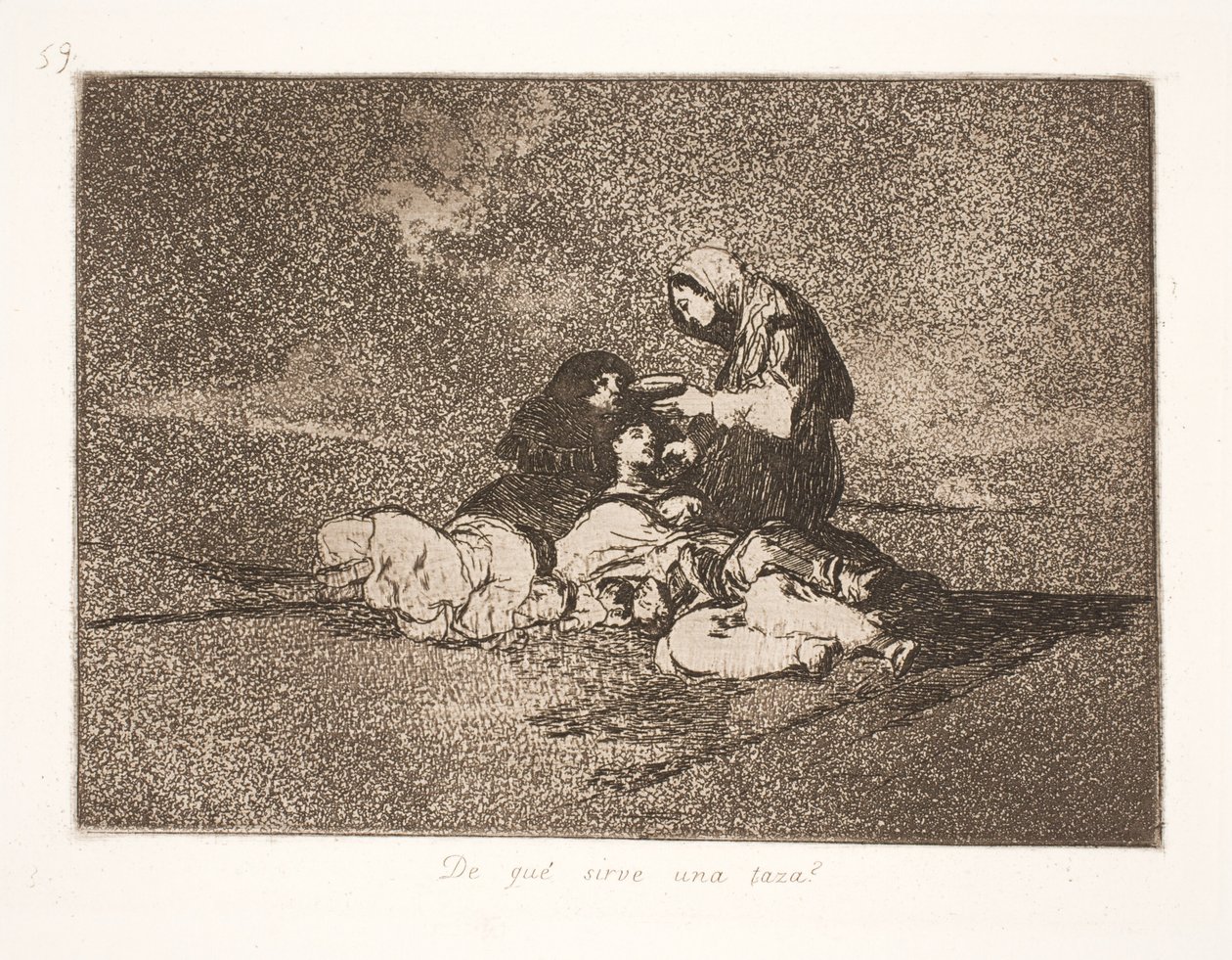 Vad föreslår en enstaka kopp? (59) av Francisco de Goya