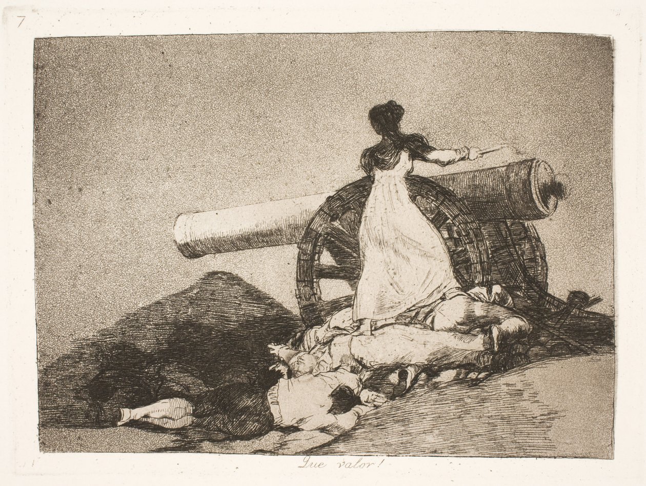 Vilket hjältemod! (7) av Francisco de Goya