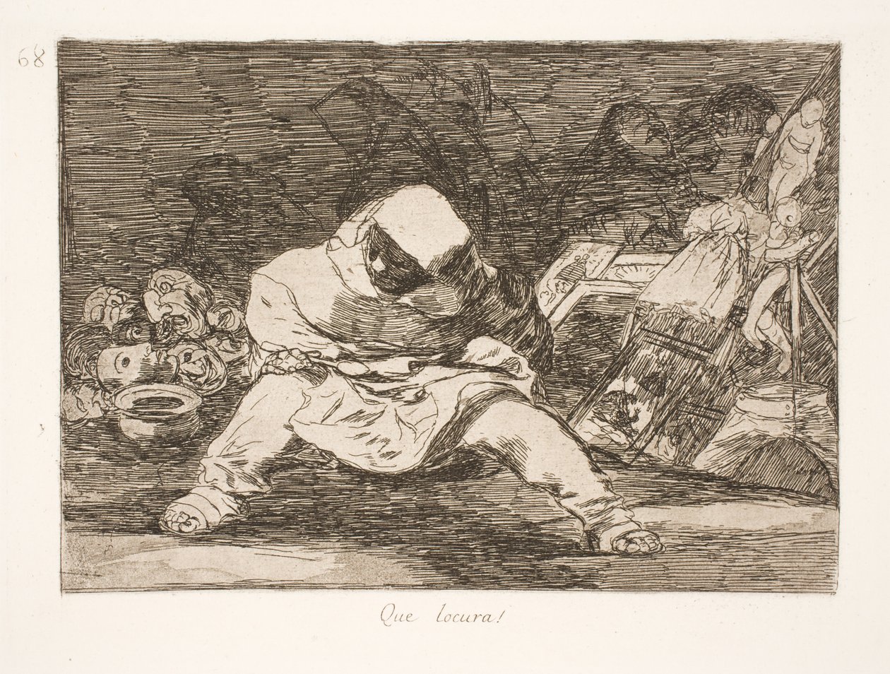 Vilken galenskap! (68) av Francisco de Goya