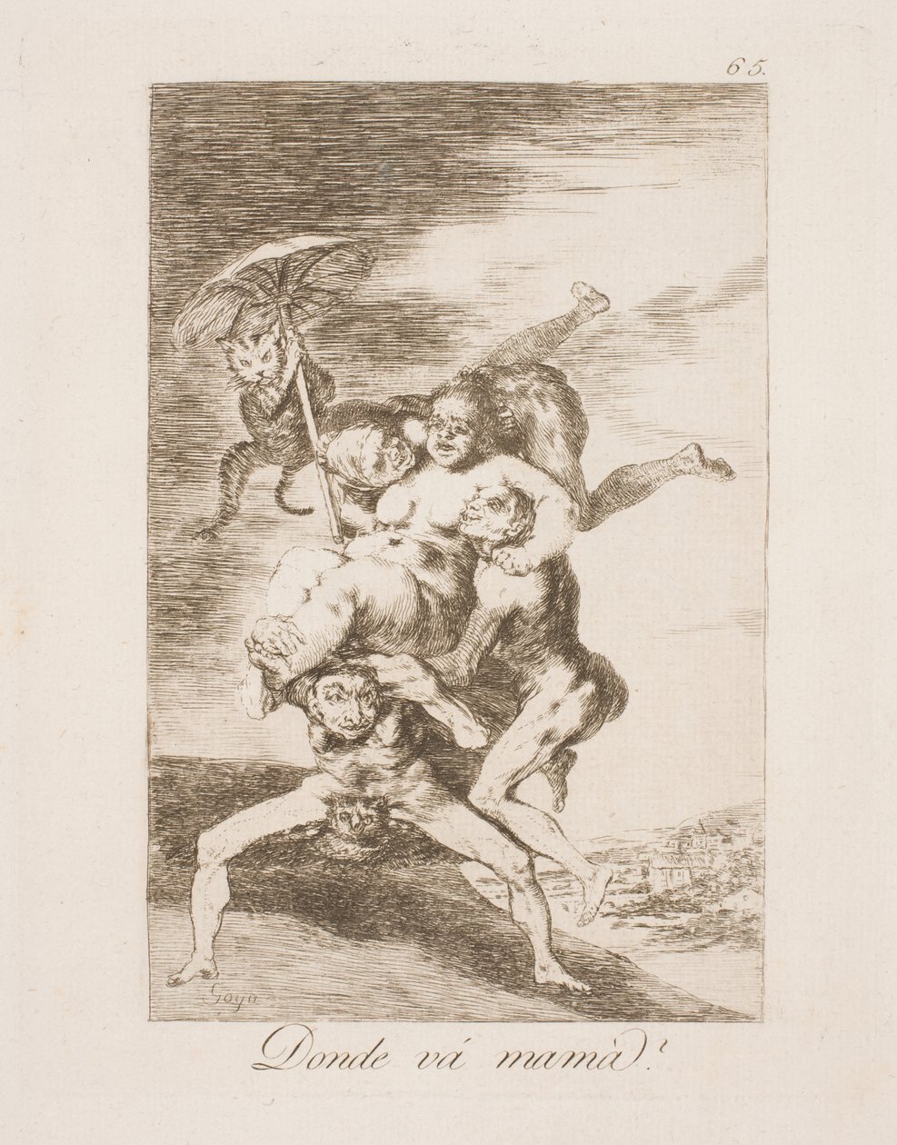 Vart är mamma på väg? av Francisco de Goya