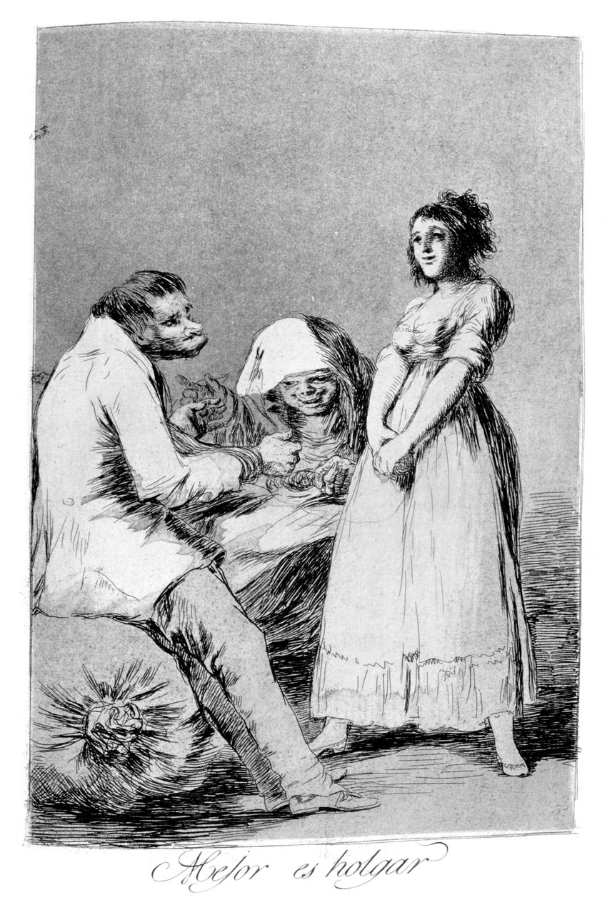 Det är bättre att vara lat, 1799 av Francisco de Goya