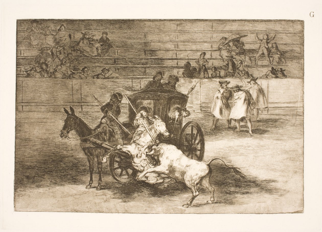 Slag från en häst och vagn dragen av två åsnor av Francisco de Goya